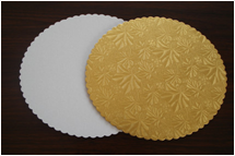 gold embossed foil paper cake board
