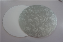 grease resistant round silver mdf cake board