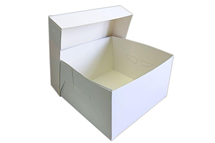 white ivory board wedding cake box