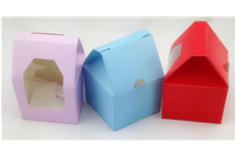 coloured single cupcake window box