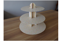 coloured paperboard cupcake stand