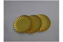 gold foil paper plate
