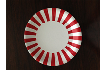 Red food grade paper plate
