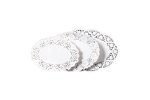 6.5*9 inch white Oval shape white Doilies Paper