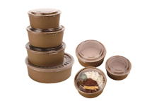 Food-grade Disposable Kraft Paper Bowl Packaging Box