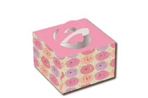 10x10x8inch Corrugated Cake Box with Handle