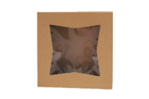 8x8x1.5inch Brown  Pop Up Window Pie Box